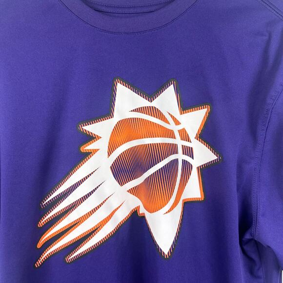 NBA Mens Phoenix Suns Crewneck Basketball #1 Devin Booker Purple T-Shirt Large - Picture 5 of 9